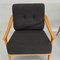 Vintage Scandinavian Armchairs in Wood and Fabric, 1960s, Set of 2, Image 5