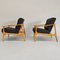 Vintage Scandinavian Armchairs in Wood and Fabric, 1960s, Set of 2 11