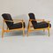 Vintage Scandinavian Armchairs in Wood and Fabric, 1960s, Set of 2 20