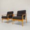 Vintage Scandinavian Armchairs in Wood and Fabric, 1960s, Set of 2 16