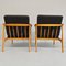 Vintage Scandinavian Armchairs in Wood and Fabric, 1960s, Set of 2 15