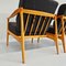 Vintage Scandinavian Armchairs in Wood and Fabric, 1960s, Set of 2 17