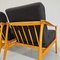 Vintage Scandinavian Armchairs in Wood and Fabric, 1960s, Set of 2 12