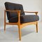 Vintage Scandinavian Armchairs in Wood and Fabric, 1960s, Set of 2 2