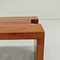 Table Basse et Tabouret Vintage en Noyer, 1970s 15