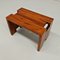 Table Basse et Tabouret Vintage en Noyer, 1970s 1