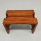Table Basse et Tabouret Vintage en Noyer, 1970s 2