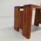 Table Basse et Tabouret Vintage en Noyer, 1970s 6