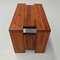 Table Basse et Tabouret Vintage en Noyer, 1970s 4