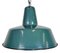 Large Industrial Petrol Enamel Factory Pendant Lamp, 1960s, Image 1