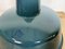 Large Industrial Petrol Enamel Factory Pendant Lamp, 1960s, Image 13