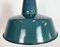 Large Industrial Petrol Enamel Factory Pendant Lamp, 1960s, Image 4