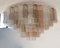 Ceiling Light with Clear Smoky Pink Murano Glass, 1990s 3