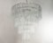 Lampadario in vetro di Murano trasparente, Italia, anni '80, Immagine 3
