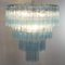 Chandelier in Turquoise Murano Glass, Italy, 1980s 5