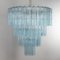 Chandelier in Turquoise Murano Glass, Italy, 1980s 4