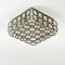 Mid-Century Modern Iron Ring Glass Flush Mount from Limburg, Germany, 1960s 1