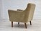 Fauteuil en Velours de Meubles Vert d'Origine & Pieds en Teck, Danemark 10