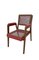 French Armchair in Red and Black Cane by Pierre Cruège, 1950s, Image 1