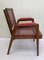French Armchair in Red and Black Cane by Pierre Cruège, 1950s, Image 5