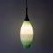 Lampada a sospensione vintage in vetro opalino turchese, Portogallo, anni '60, Immagine 2