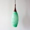 Vintage Portuguese Turquoise Opaline Glass Pendant Lamp, 1960s, Image 1
