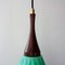 Lampada a sospensione vintage in vetro opalino turchese, Portogallo, anni '60, Immagine 8