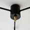 Mid-Century Modern Three-Light Pendant Lamp in Metal and Opaline Glass, 1960s 6