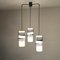 Mid-Century Modern Three-Light Pendant Lamp in Metal and Opaline Glass, 1960s, Image 2