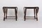 Kleiner dänischer Tisch aus gebeizter Eiche, 1960er, 2er Set 1