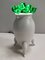 Lampe de Bureau Postmoderne en Verre de Murano Vert et Aluminium Blanc, Italie, 1980s 3