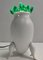 Lampe de Bureau Postmoderne en Verre de Murano Vert et Aluminium Blanc, Italie, 1980s 5