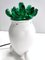 Lampe de Bureau Postmoderne en Verre de Murano Vert et Aluminium Blanc, Italie, 1980s 6