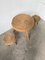 Stools and Coffee Table attributed to Adrien Audoux & Frida Minet, 1950s, Set of 3, Image 11