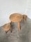 Stools and Coffee Table attributed to Adrien Audoux & Frida Minet, 1950s, Set of 3, Image 2