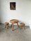 Stools and Coffee Table attributed to Adrien Audoux & Frida Minet, 1950s, Set of 3, Image 5