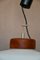 Suspension Lamp in Wood and Opaline Glass attributed to Reggiani 5
