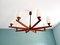 Scandinavian Chandelier in Teak Teck by Uno & Östen Kristiansson for Luxus, 1960s, Image 1