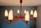 Scandinavian Chandelier in Teak Teck by Uno & Östen Kristiansson for Luxus, 1960s, Image 4