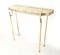 Italian Demilune Marble and Brass Console Table, 1950s, Image 1