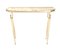 Italian Demilune Marble and Brass Console Table, 1950s, Image 3