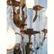 Wall Light in Golden Iron and Crystal with Nine Flames, 1960s 5