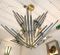 Italian Chandelier with Star Glass Rods and Brass, 1970s 1