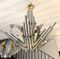 Italian Chandelier with Star Glass Rods and Brass, 1970s, Image 2