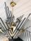Italian Chandelier with Star Glass Rods and Brass, 1970s, Image 8