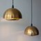 Vintage Portuguese Brass Pendant Lamps, 1970s, Set of 2, Image 3
