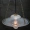 French Art Deco Brass and Etched Clear Glass Pendant Light, 1920s, Image 9