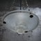 French Art Deco Brass and Etched Clear Glass Pendant Light, 1920s, Image 3