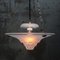 French Art Deco Brass and Etched Clear Glass Pendant Light, 1920s, Image 2