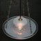 French Art Deco Brass and Etched Clear Glass Pendant Light, 1920s, Image 5